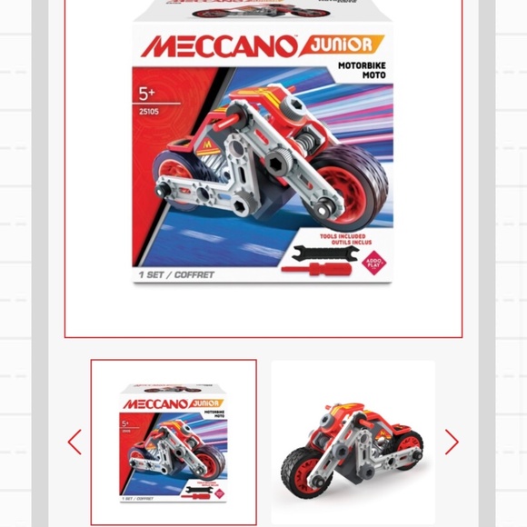 Meccano Junior, Motorbike STEAM Model Building Kit, new sealed - Picture 7 of 7